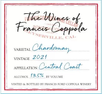 The Wines Of Francis Coppola Chardonnay