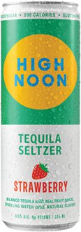High Noon Tequila And Soda Strawberry Hard Seltzer Pack 4x355ml