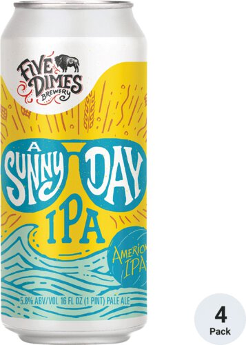 FIVE DIMES A SUNNY DAY IPA 16OZ CN 4PK