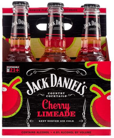 Jack Daniel's Country Cocktail Cherry Limeade 6PK Bottles