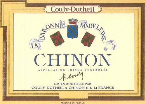 Couly Dutheil Baronie Madeleine Chinon
