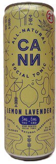 CANN 3MG Lemon Lavender THC Infused Seltzer