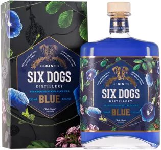 Six Dogs Pelargonium & Blue Pea Blue South Africa Gin