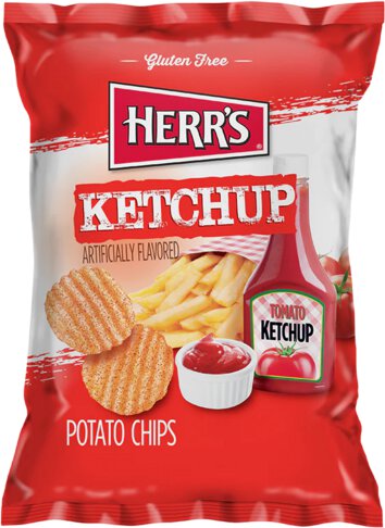 Herr's Ketchup Ripple Potato Chips