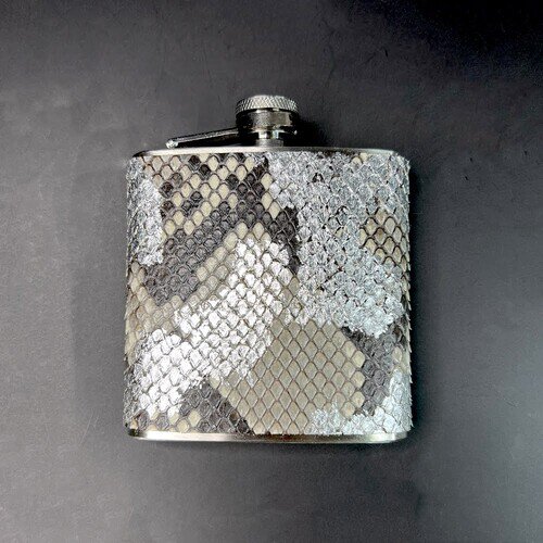 Haus Of Topper Objects Silver Leafed Python Flask
