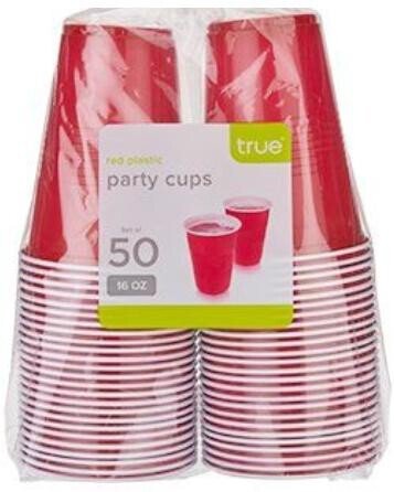 Plastic Solo Cups (16oz) - 80-Pack