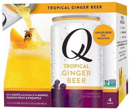 Q Tropical Ginger Beer 4PK Cans