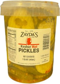 Zaydas Pickle Chips Hot 1qt