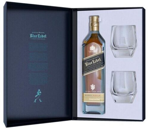 Johnnie Walker Blue Label Gift Set With 2 Glasses