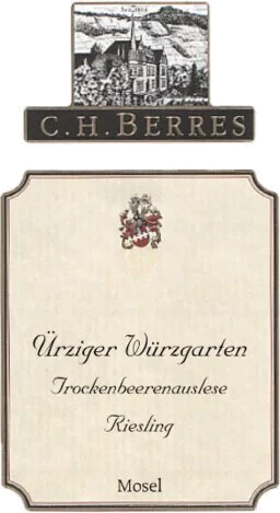 C.H. Berres Urziger Wurzgarten Riesling Trockenbeerenauslese Mosel