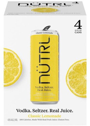 Nutrl Classic Lemonade Vodka Seltzer RTD