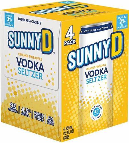 Sunny D Orange Pineapple Vodka Seltzer