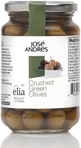 JOSE ANDRES CRUSHED HOJIBLANCA GREEN OLIVES 13.05OZ