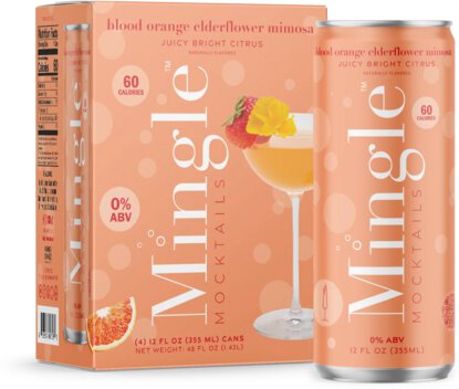 Mingle Mocktails Blood Orange Elderflower Mimosa