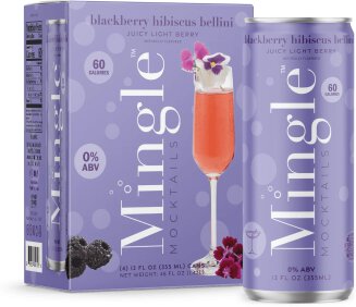 Mingle Blackberry Bibiscus Bellini Sparkling Mocktail