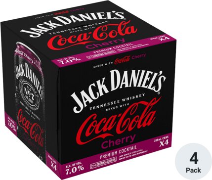 Jack Daniels Coca Cola Cherry Canned Cocktail