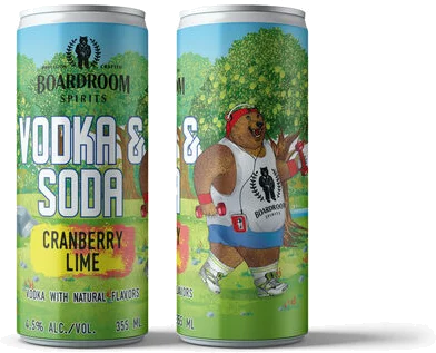 Boardroom Spirits Vodka & Soda – Cranberry Lime