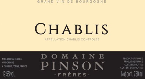 Domaine Pinson Frères Chablis