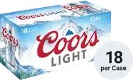 Coors Light 18 Pack Cans