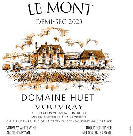 Huet 23 Demi Sec Le Mont Vouvray