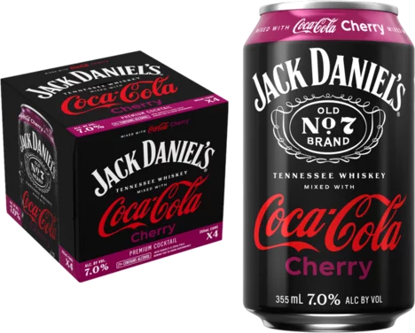 Jack Daniel's And Coca Cola Cherry (4-Pack) Cans