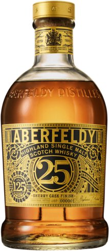 Aberfeldy Year Sherry Cask Finish 125th Anniversary Highland Single Malt Scotch Limit 1 Per Customer