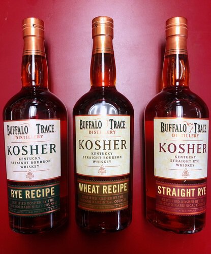 Buffalo Trace Distillery Kosher Rye Recipe,Wheat Recipe,Straight Rye Whisky,3 Bottles Bundle