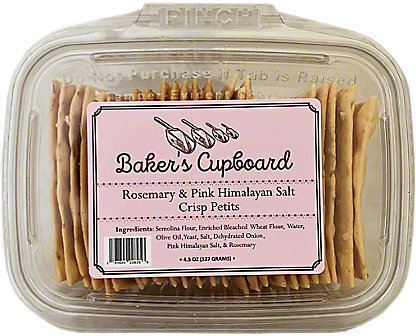 Baker's Cupboard Rosemary & Pink Hymalayan Salt Crisp Petits