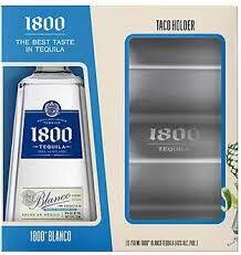 1800 Silver Tequila With Dipping Bowl Giftset