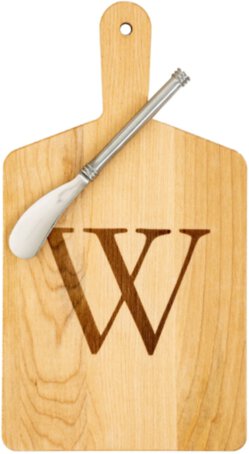 Jk Adams Co Hot Stamped Initial W Maple Cheese Board