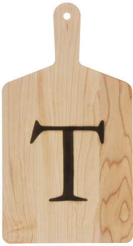 Jk Adams Co Hot Stamped Initial T Maple Cheese Board