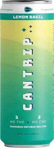 Cantrip Lemon Basil 3mg THC 2mg CBD Seltzer Non Alcoholic