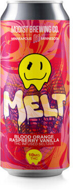 Modist Melt Blood Orange Raspberry Vanilla Seltzer 10mg THC