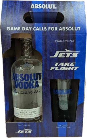 Absolut Vodka 750ml Jets Gift Set