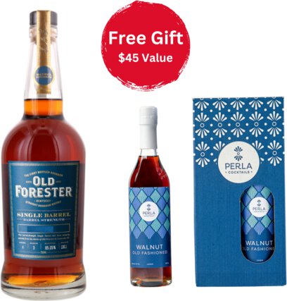 Old Forester Single Barrel Barrel Proof Store Pick + Perla Old Fashioned
