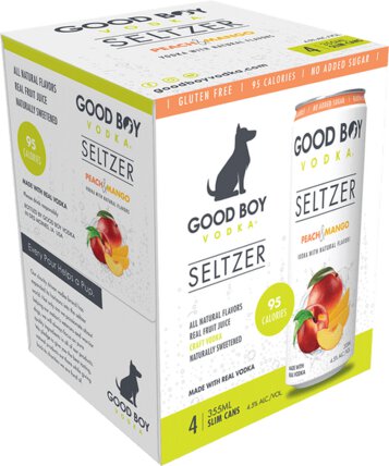 Good Boy Peach Mango Vodka Seltzer