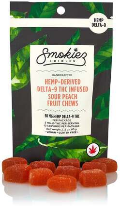 Smokiez Sour Peach 5mg THC Gummy