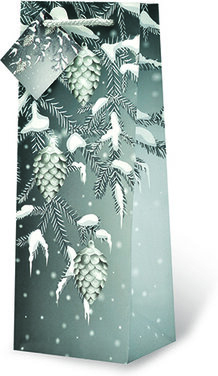 Gift Bag Snow Pine Cones