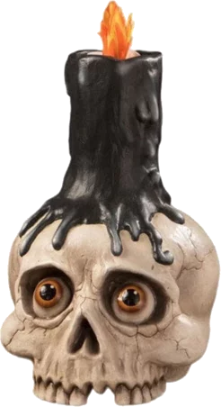 Bethany Lowe Skull Candle Holder