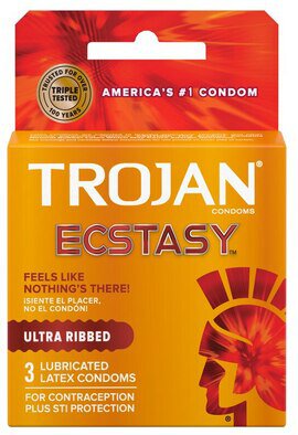 Trojan Condoms Ecstasy Stimulations Ultrasmooth Lubricant