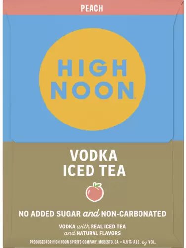 High Noon Peach Vodka Iced Tea