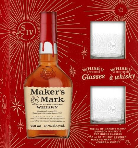 Maker's Mark Bbn W 2rock Glass
