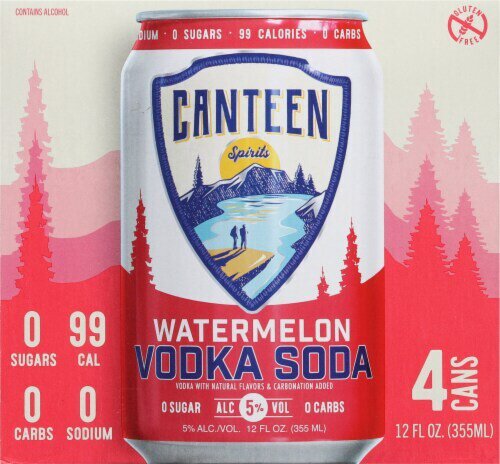 Canteen Spirits Ready to Drink Watermelon Vodka Soda
