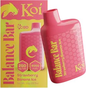 Koi Balance Bar Strawberry Banana Ice 250mg Cbd