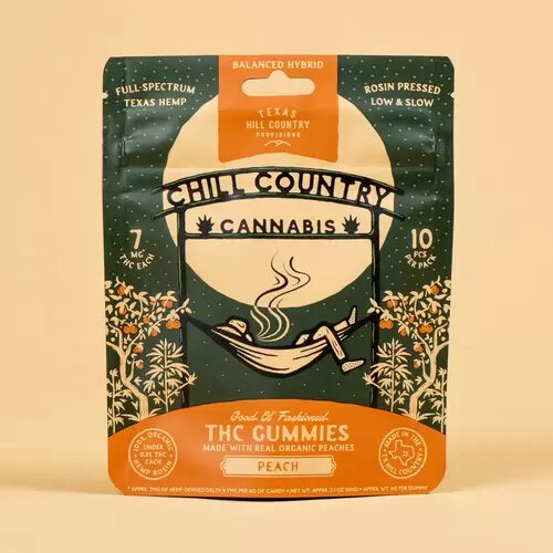 Chill Country Peach Rosin Gummies 2pk