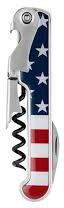 American Flag Stainless Steel Corkscrew By Foster & Rye
