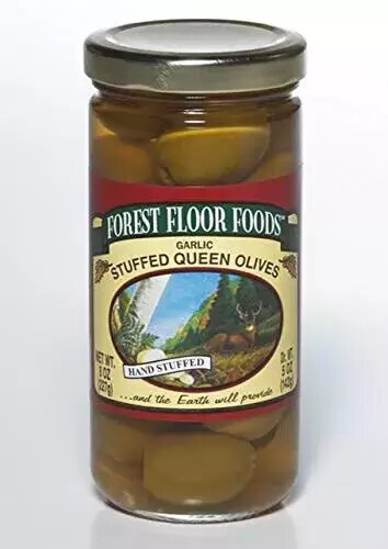 Forest Floor Garlic Stuffed Olives