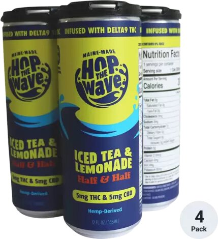 Hop The Wave Iced Tea Lemonade Half & Half 5mg Thc & 5mg Cbd