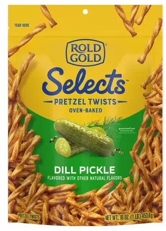 Rold Gold Selects Pretzels Twists Oven Baked Dill Pickle