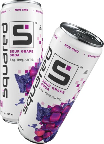 Squared Sour Grape Soda - 5mg Delta-9 THC